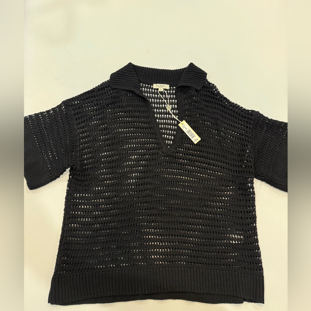 Max Studio Black collared shirt